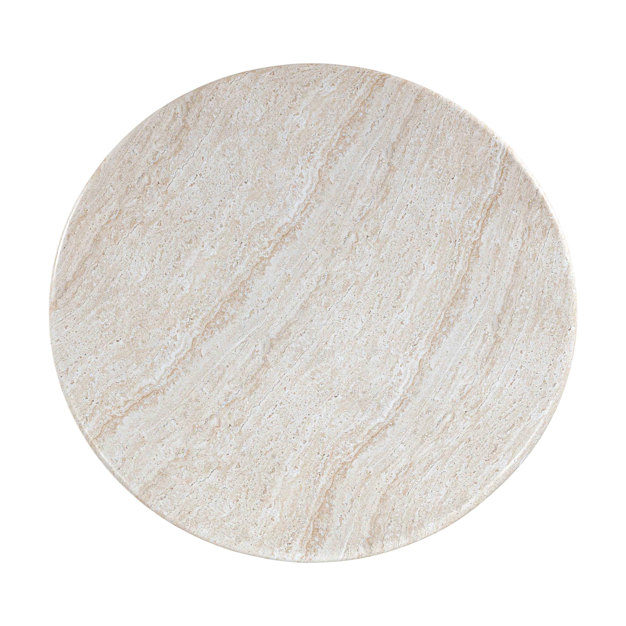 Cynthia Travertine Concrete Round Dining Table 54 Inch