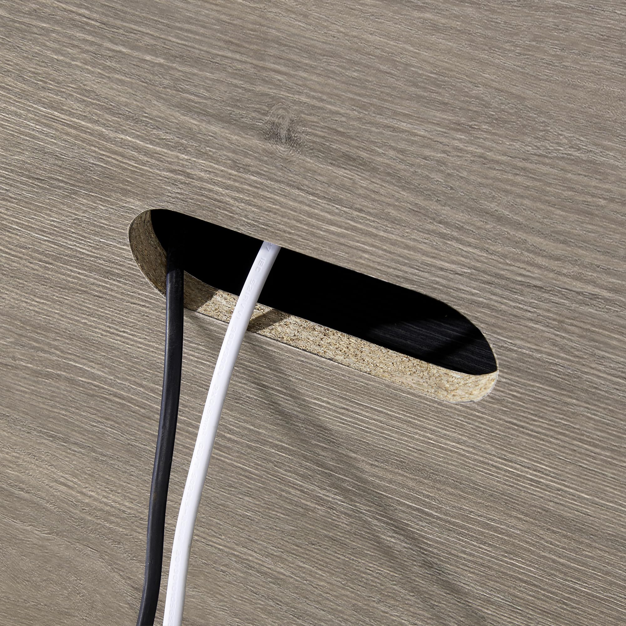 Fluted TV Stand for TVs up to 75" Weathered Gray