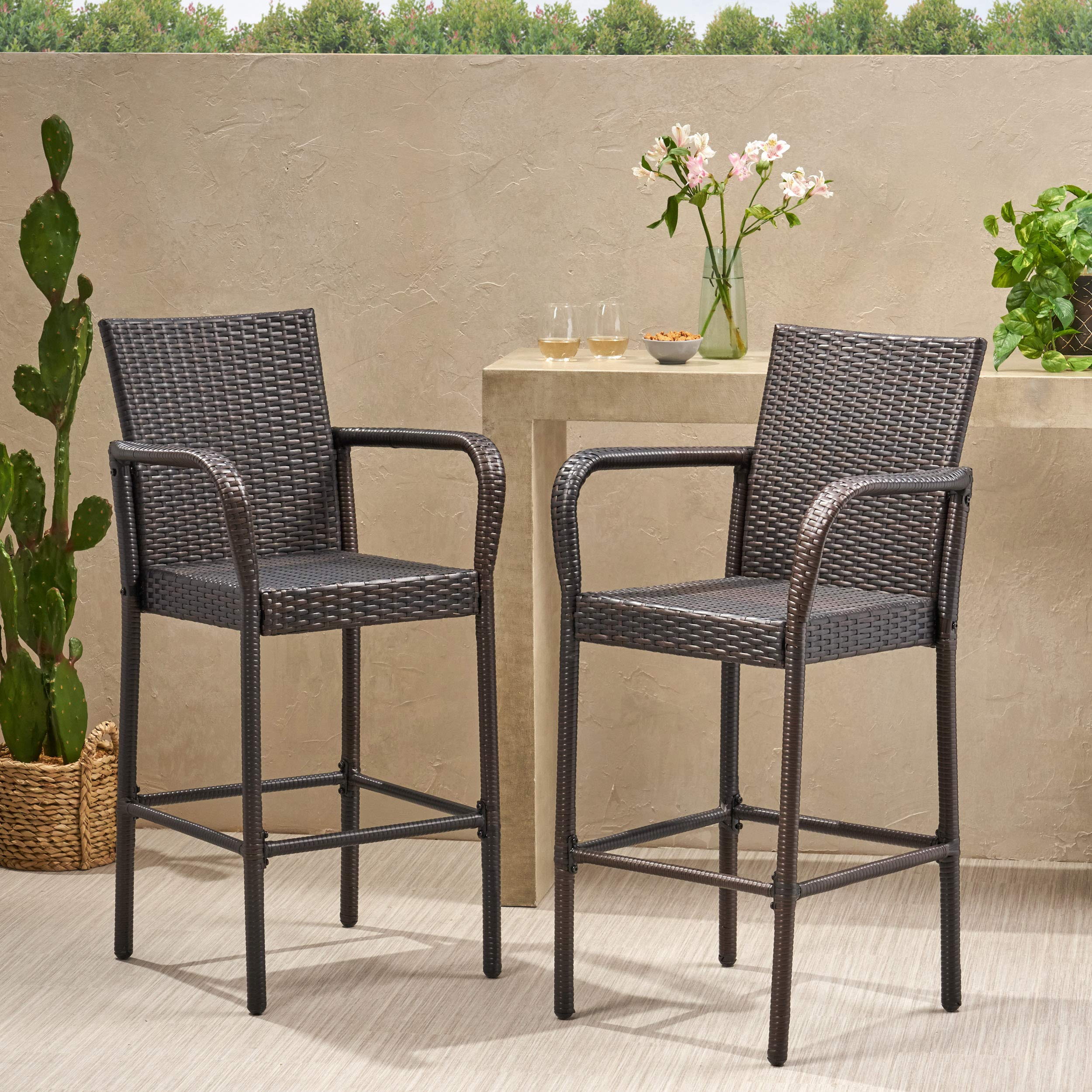 Stewart Outdoor Bar Stool Set of 2