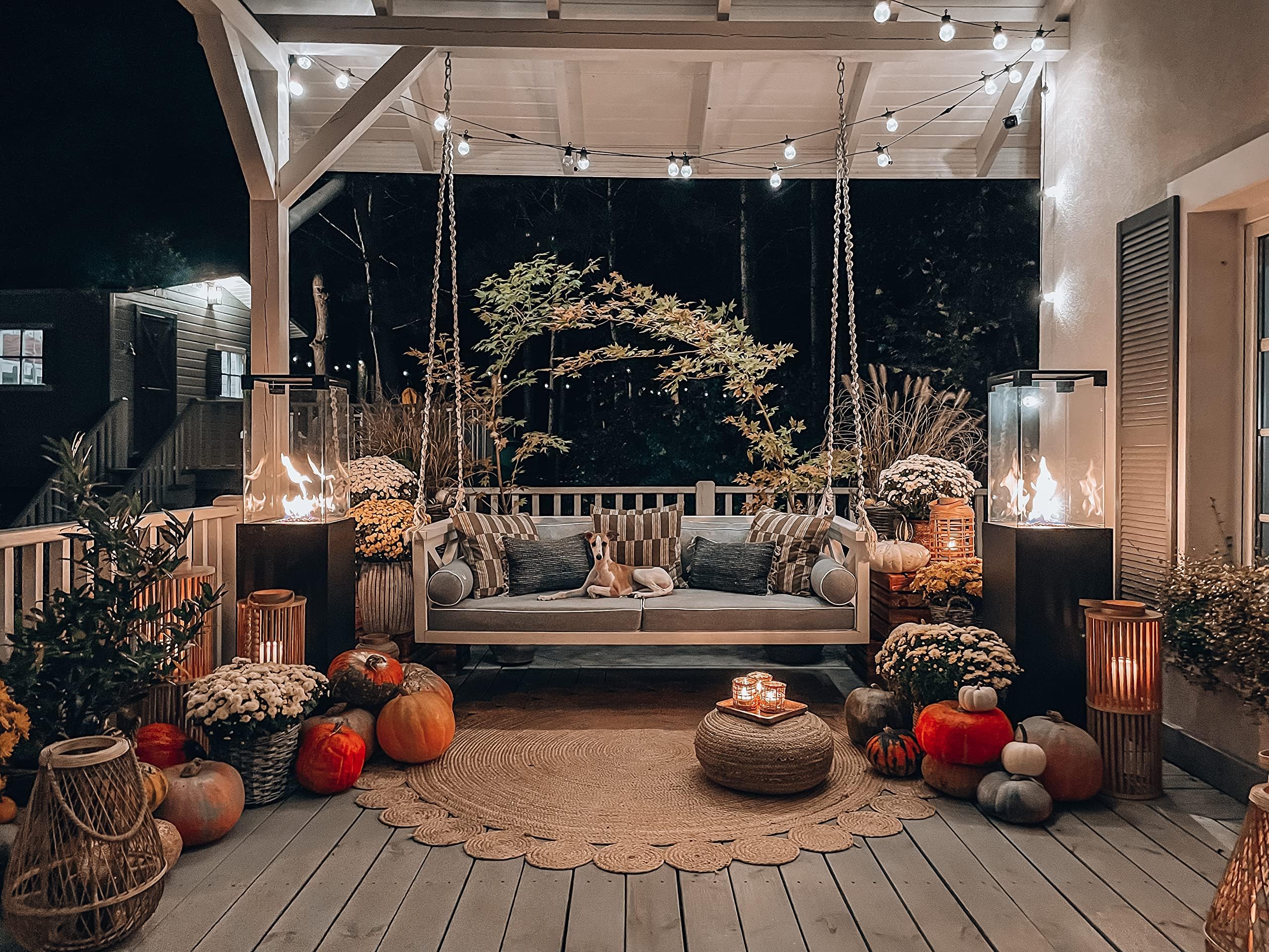 Faro 41,000 BTU Propane Patio Heater 59" Glass Tower