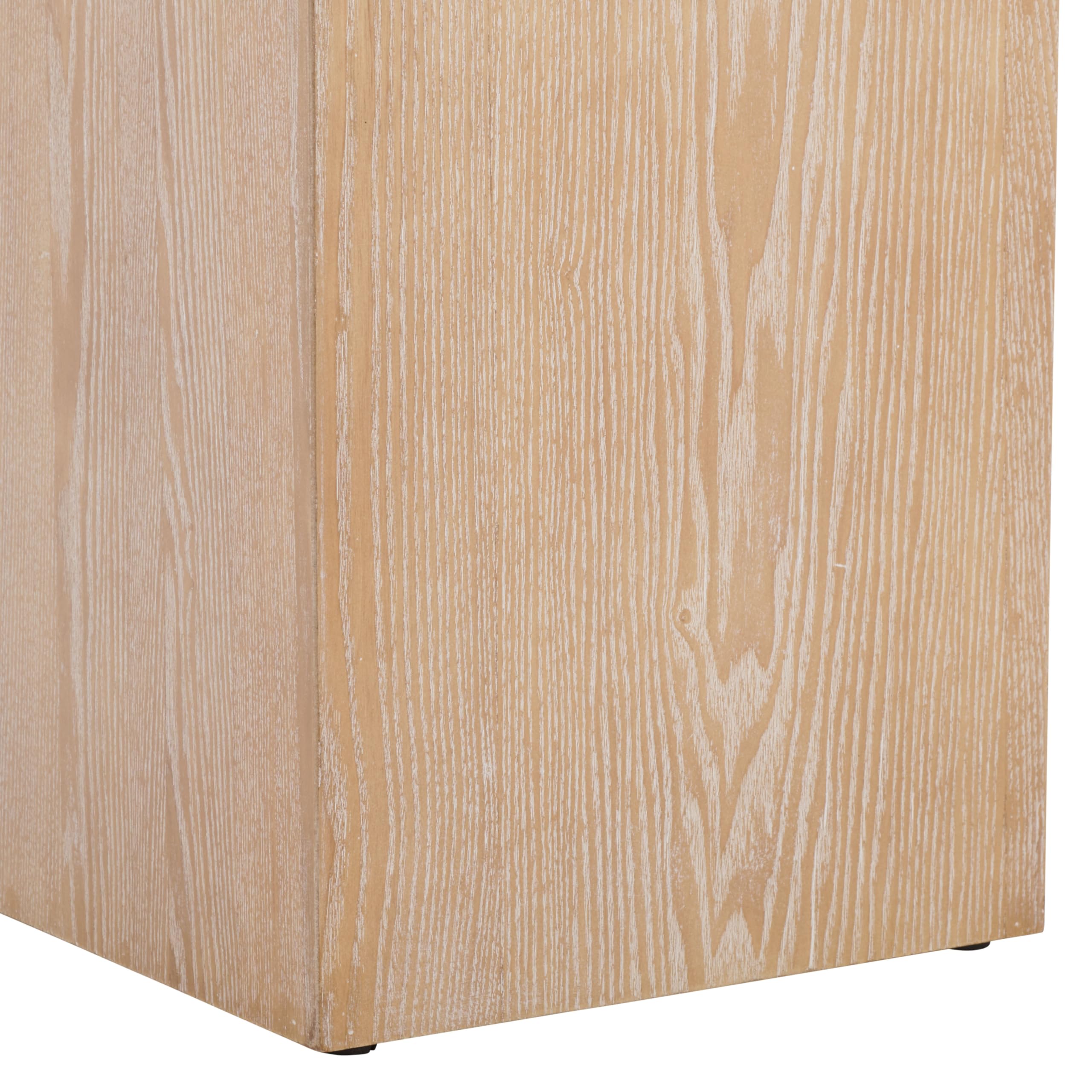 Ekoshi Mid-Century Modern Bleached White Console Table