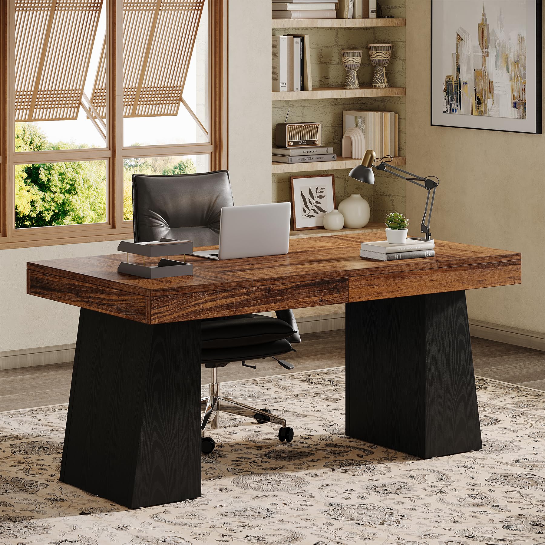 55" Executive Desk with Double Pedestal