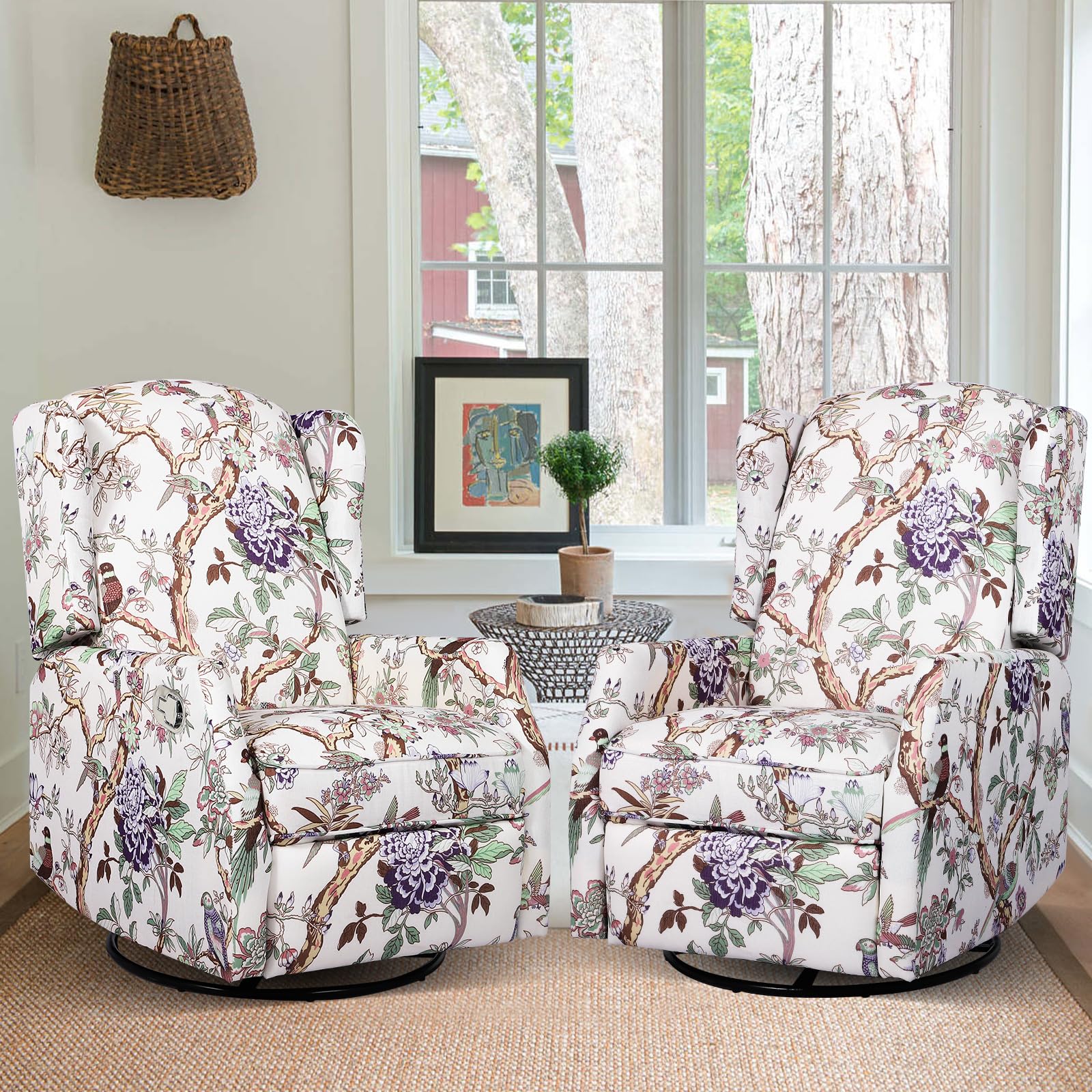 Wingback Swivel Rocker Recliner Chair