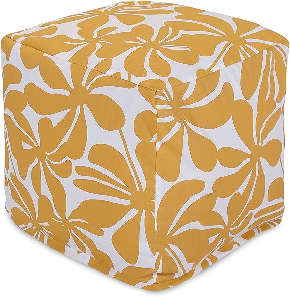 Plantation Indoor/Outdoor Bean Bag Ottoman Pouf Cube Navy