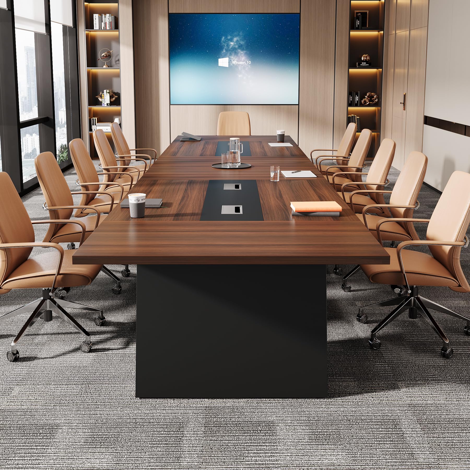 8ft Conference Table with Cable Management