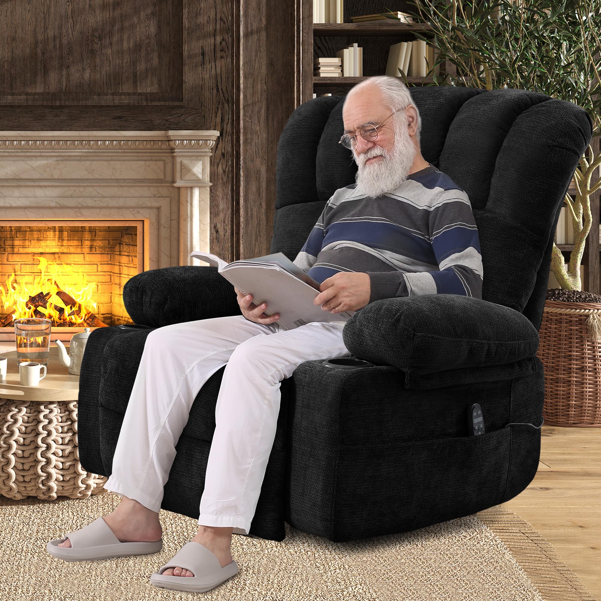 Power Lift Recliner Chair with Massage and Heat