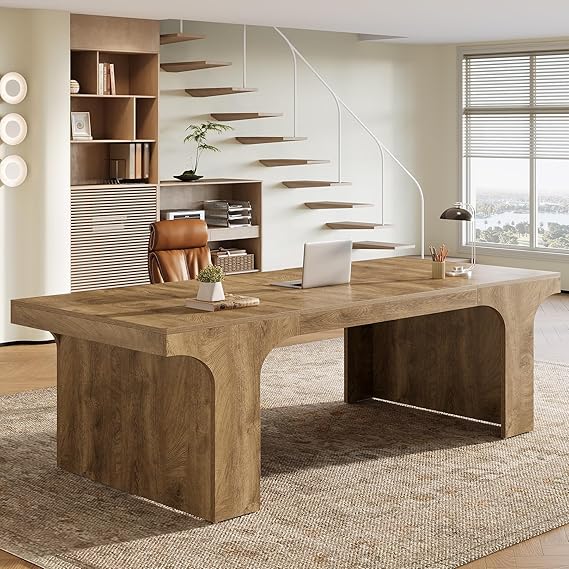 70.9-Inch Executive Desk with Arched Design