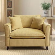 Chenille Upholstered Accent Chair with Removable Cover