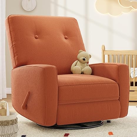 360° Swivel Rocking Glider Recliner Chair