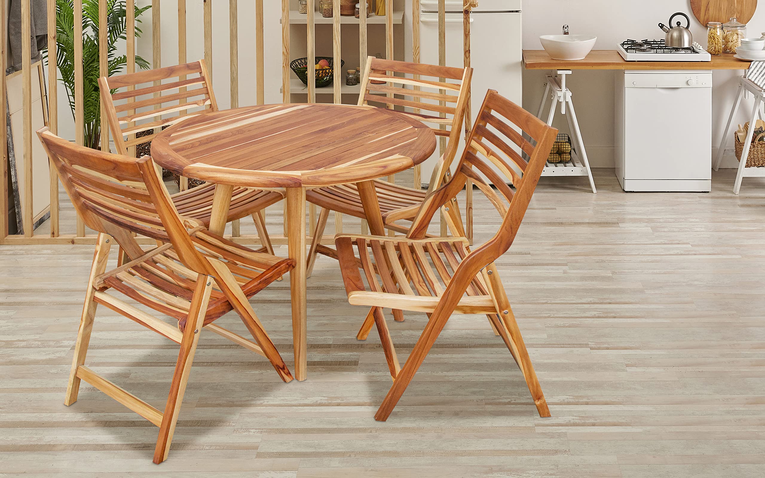 48" Round Teak Dining Table