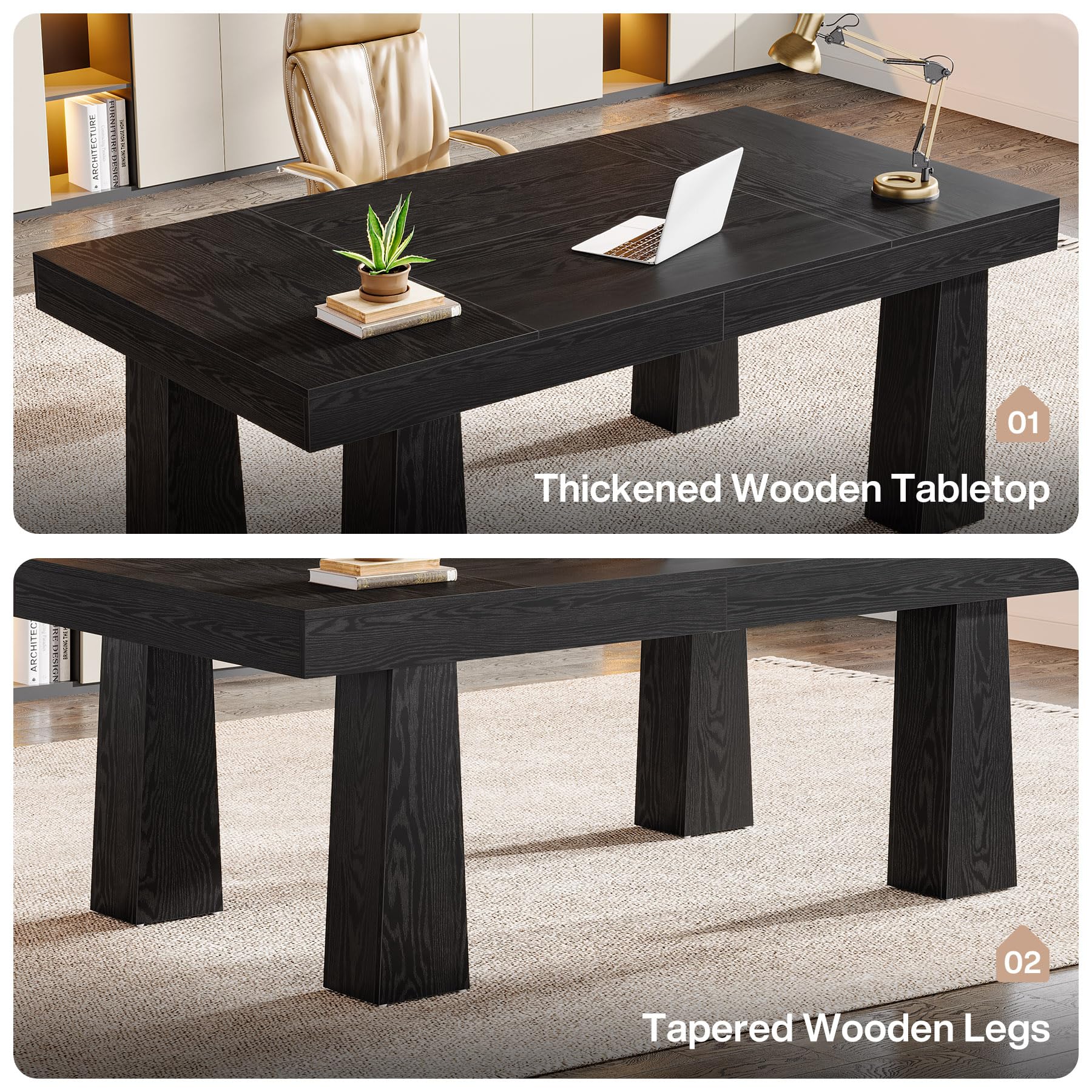 5ft Conference Table with Tapered Legs