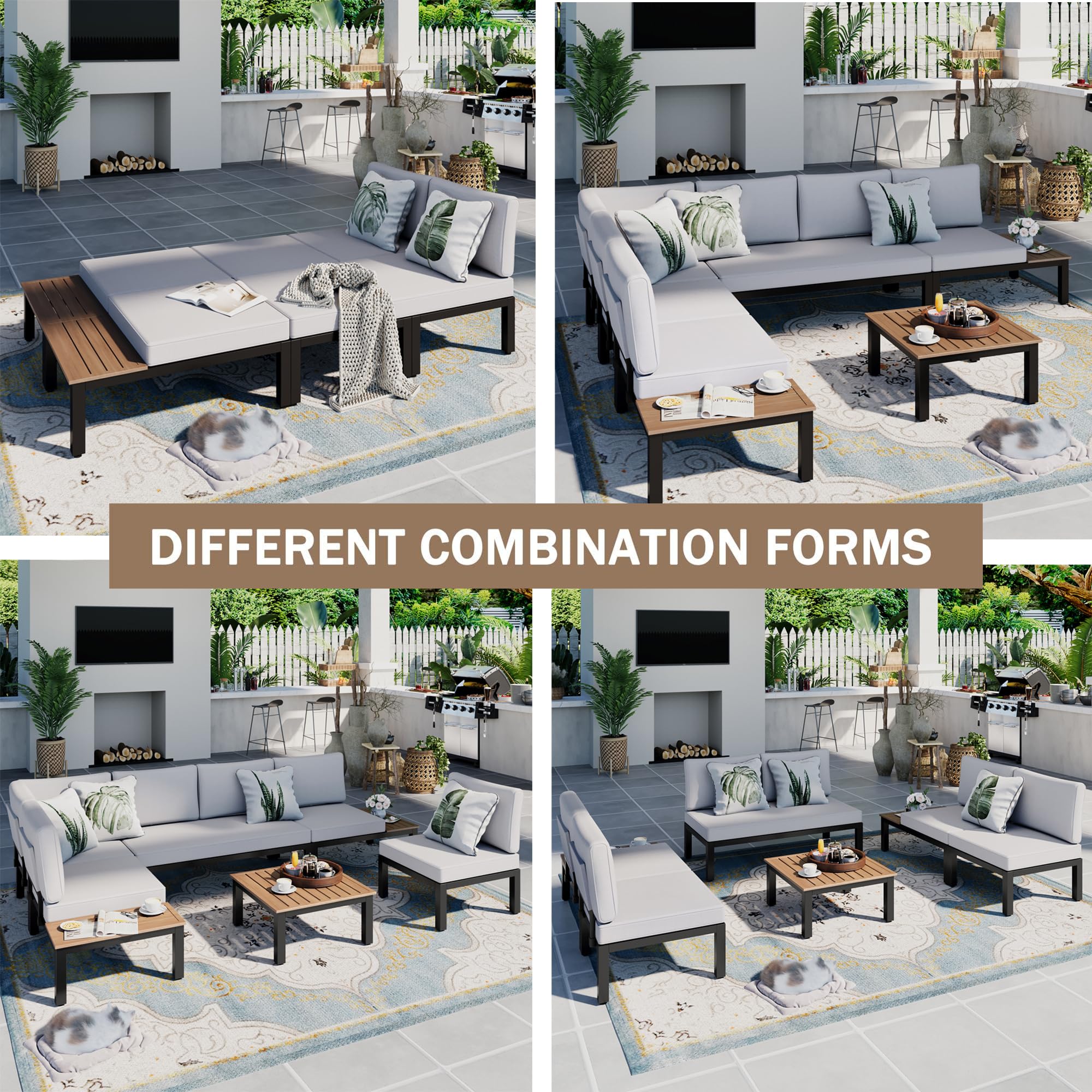 6-Piece Outdoor Patio Sectional Set