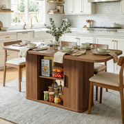 70.9" Rectangle Dining Table with Storage