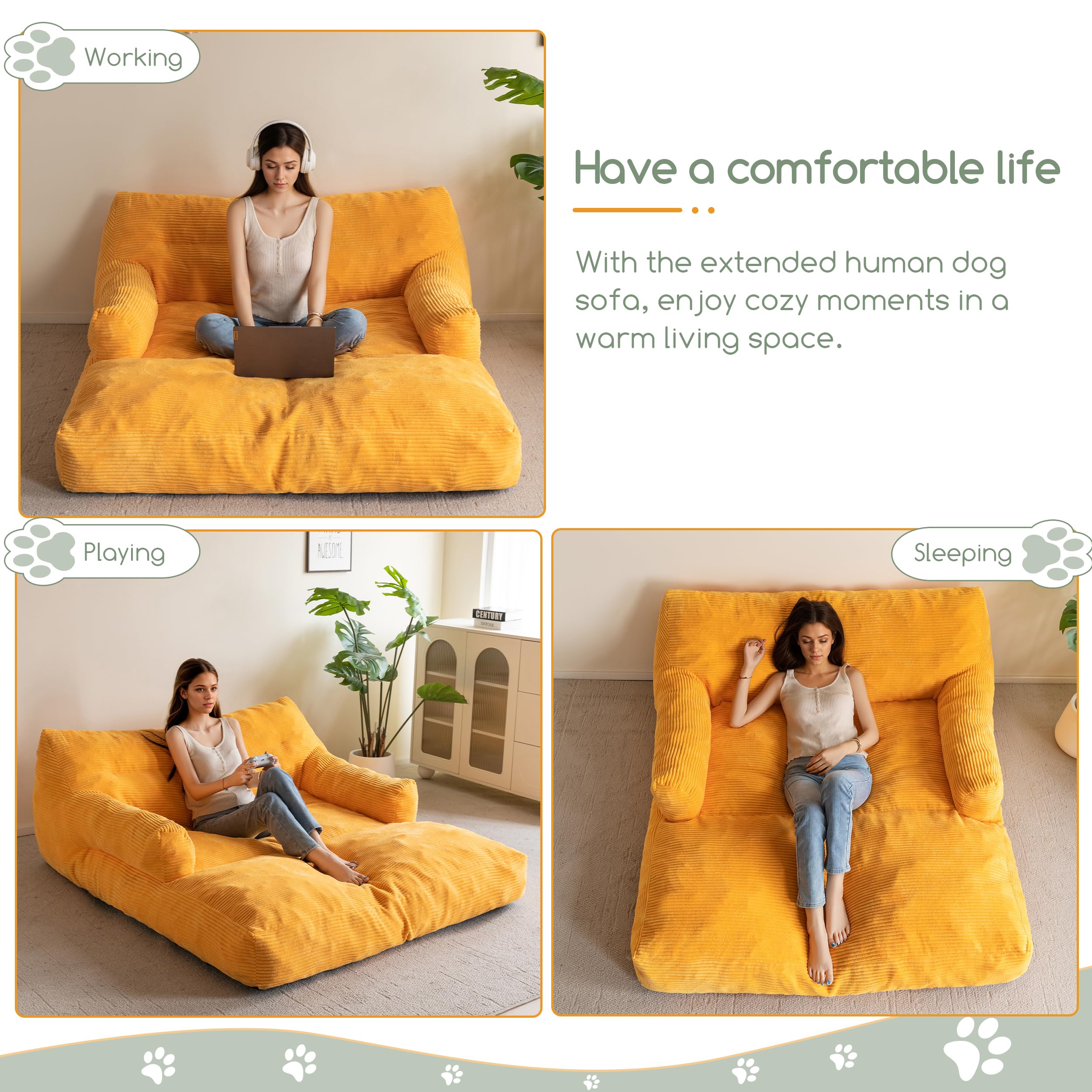 XXXL Giant Dog Sofa Bed with Supportive Foam