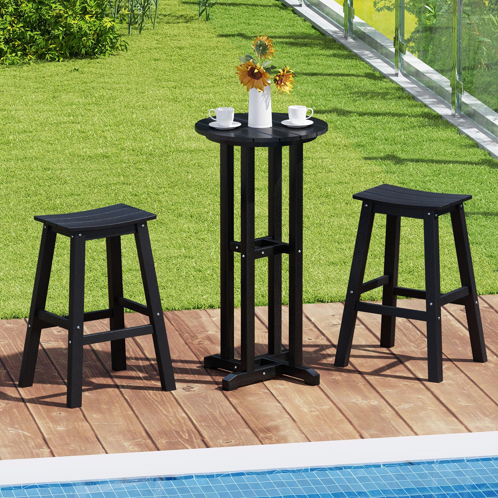 Round Bar Table HDPE Outdoor