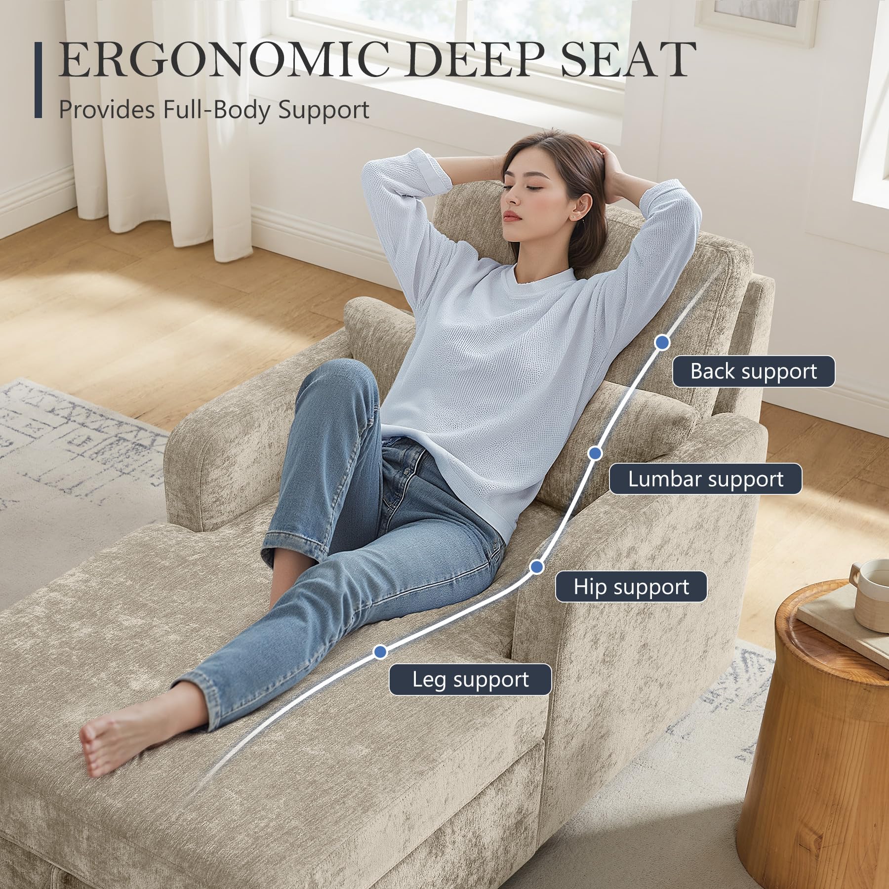 Adjustable Chaise Lounge Chair with Storage