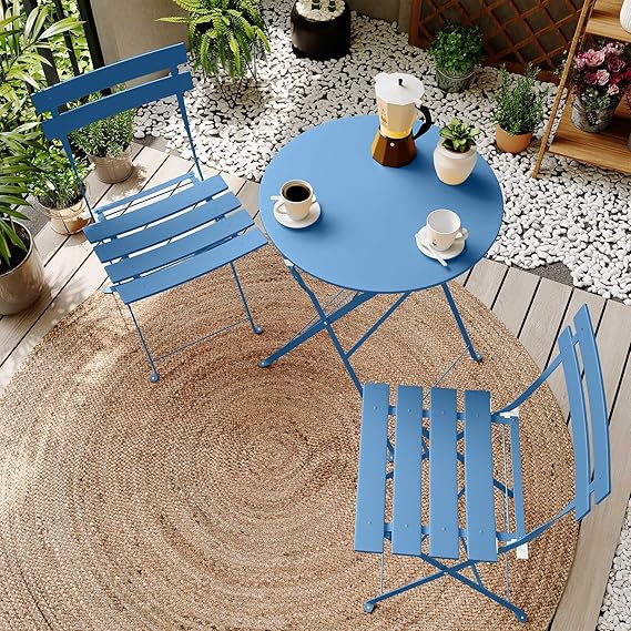 3-Piece Steel Folding Bistro Set