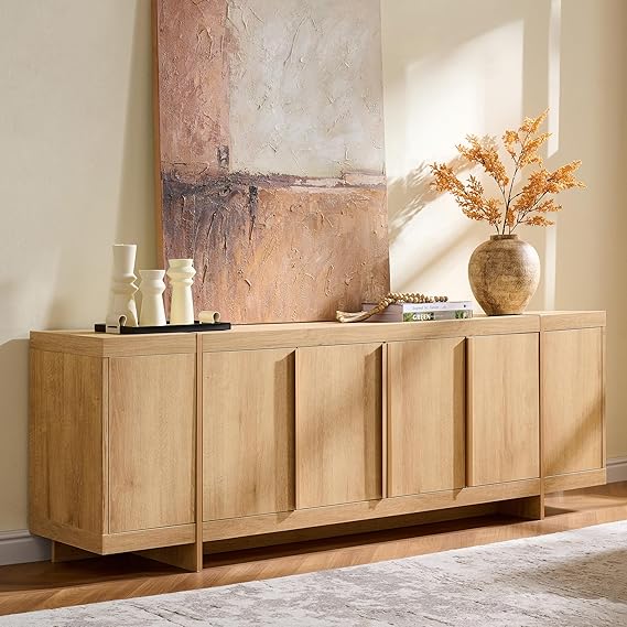 70" Modern TV Stand with Hidden Doors