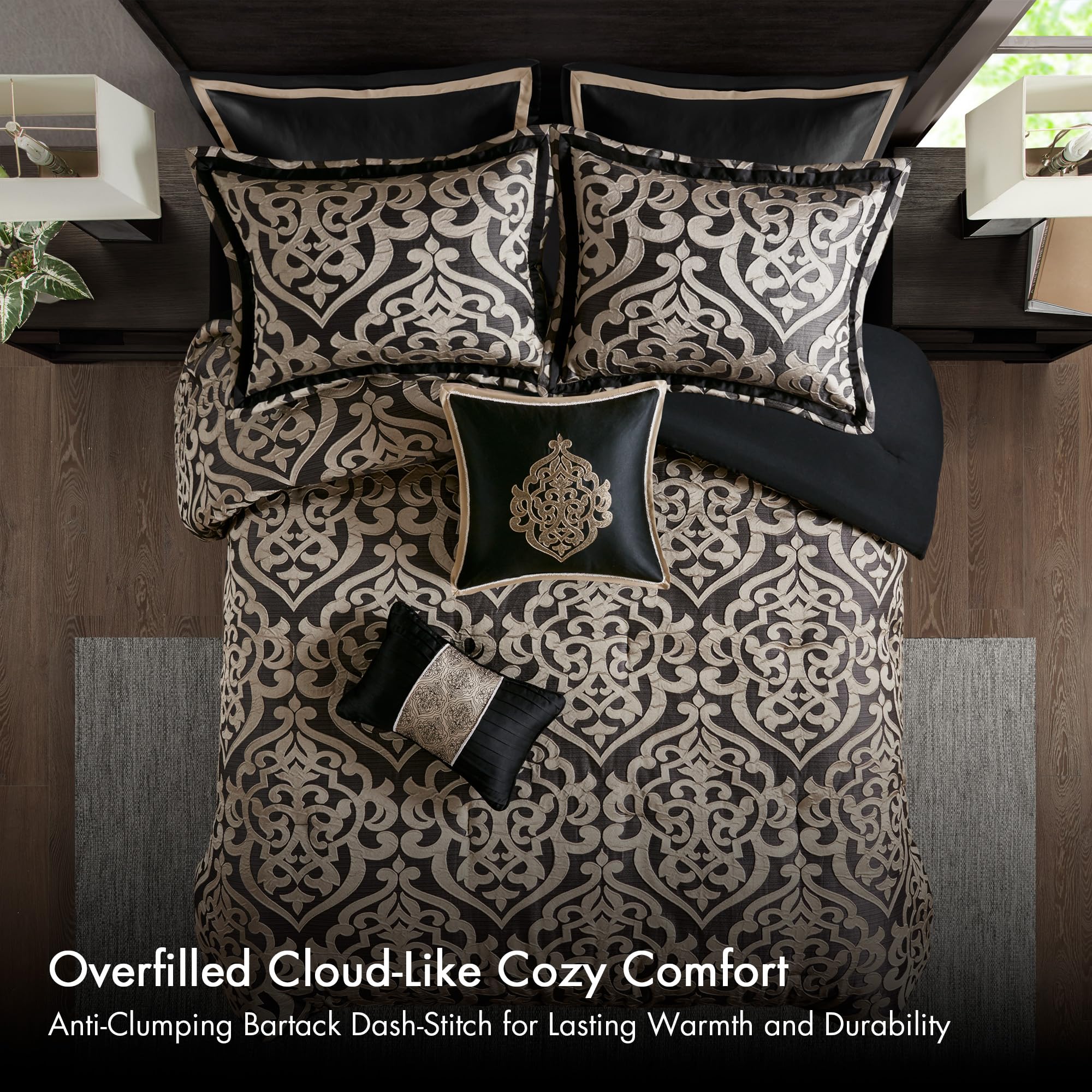 8-Piece Jacquard Comforter Set King