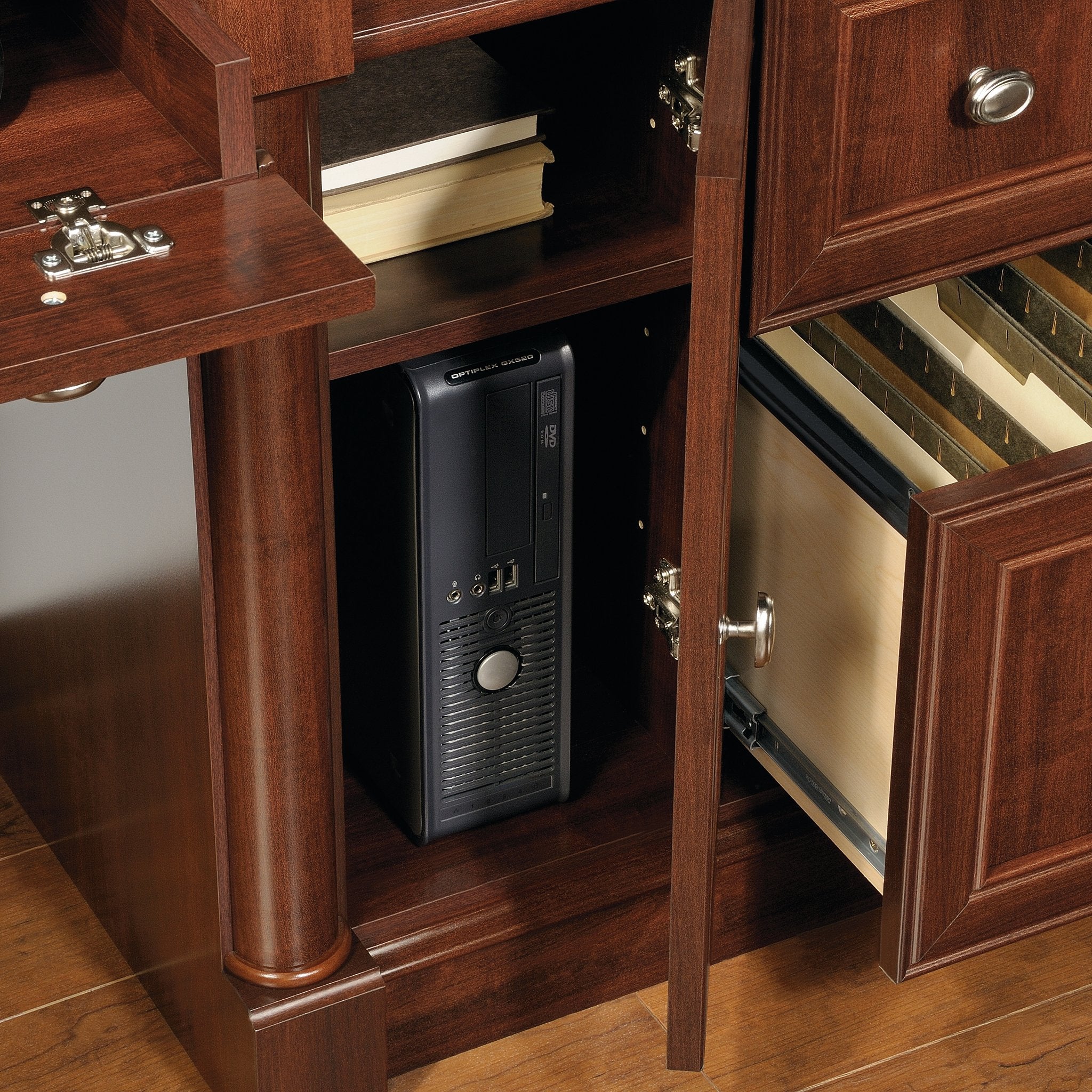 Computer Desk with Hutch and File Drawer