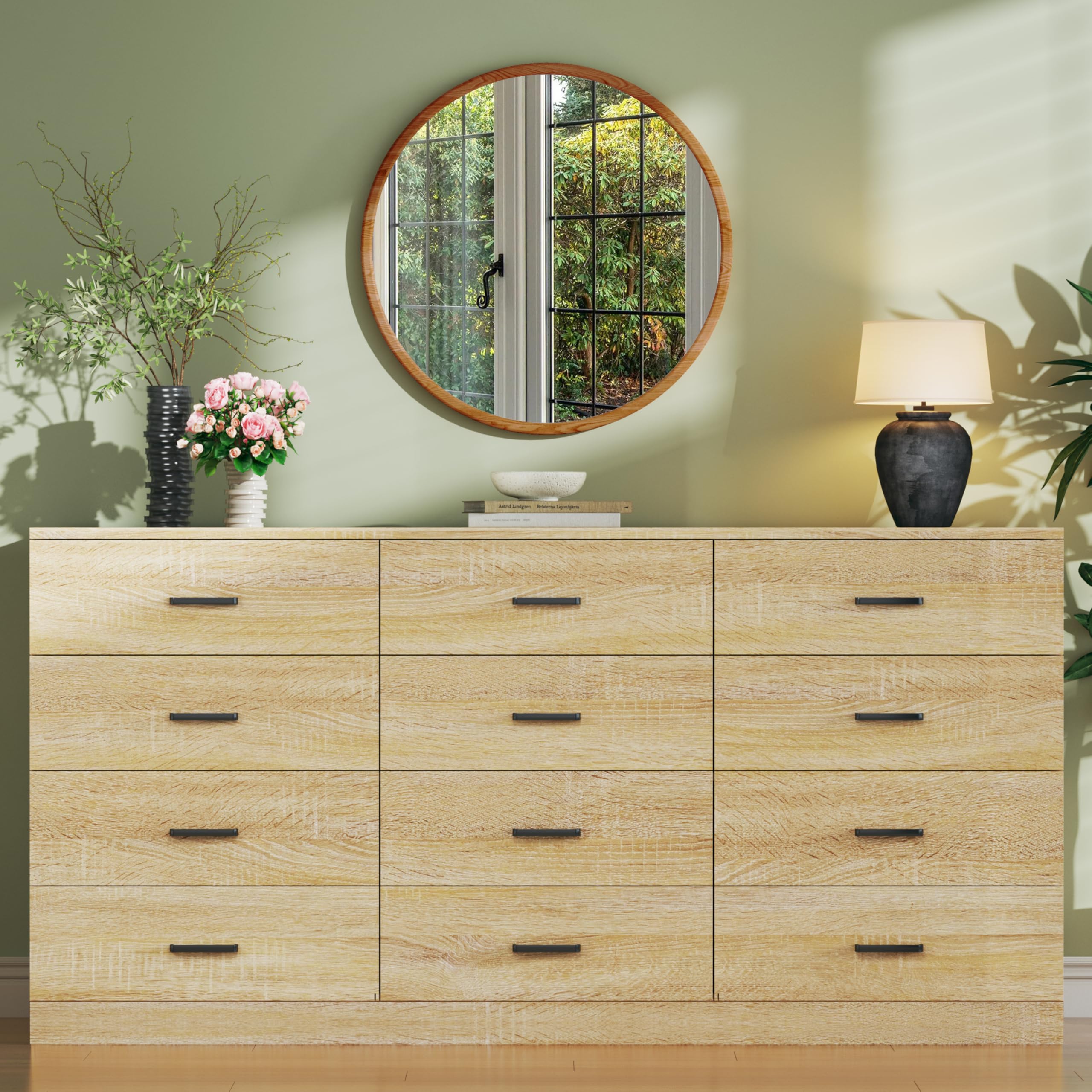 60 Inch 12 Drawer Dresser for Bedroom