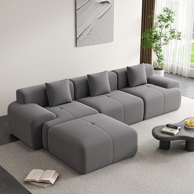 Cloud Modular Sectional Couch 120 Inch L-Shape