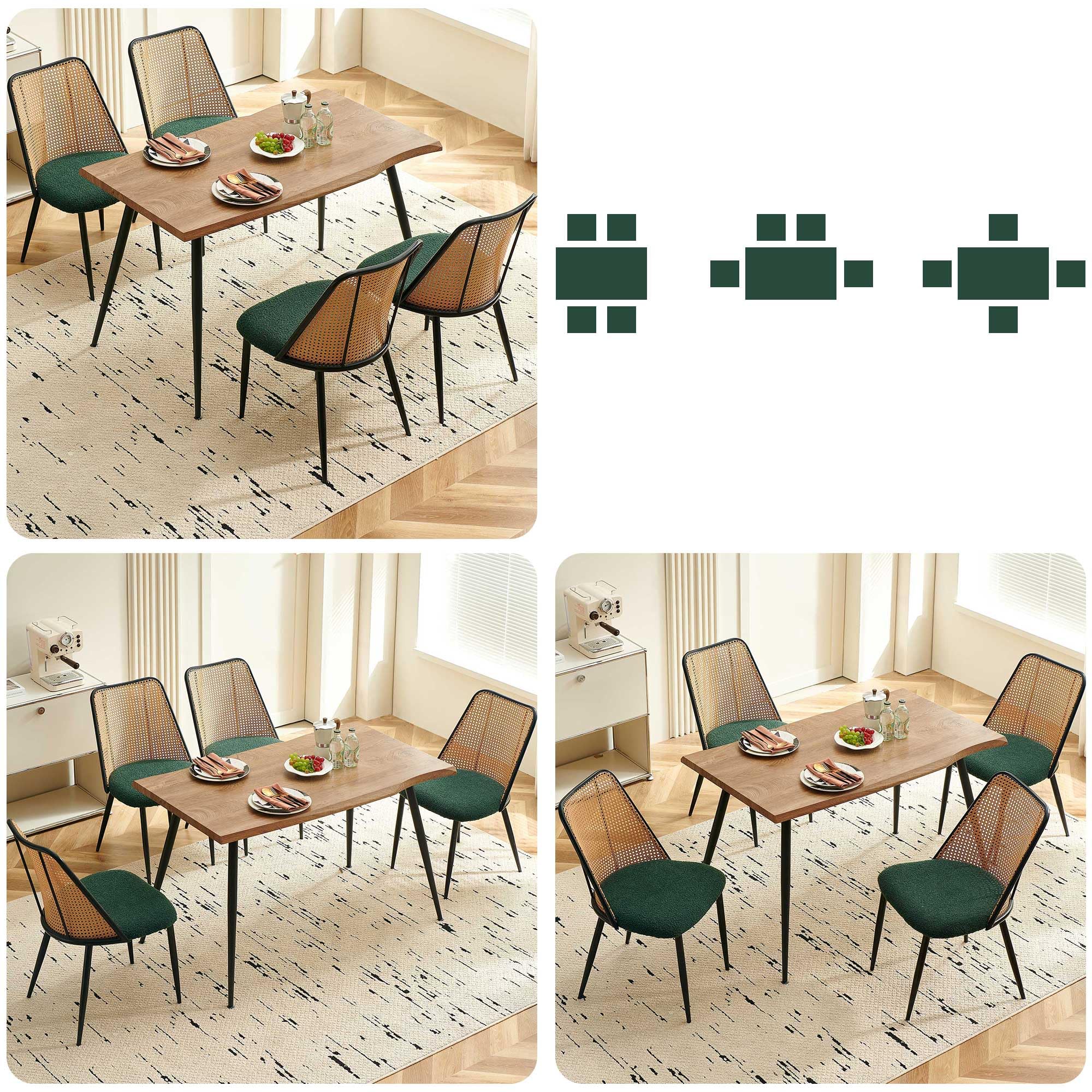 5-Piece Dining Table Set with 4 Chairs
