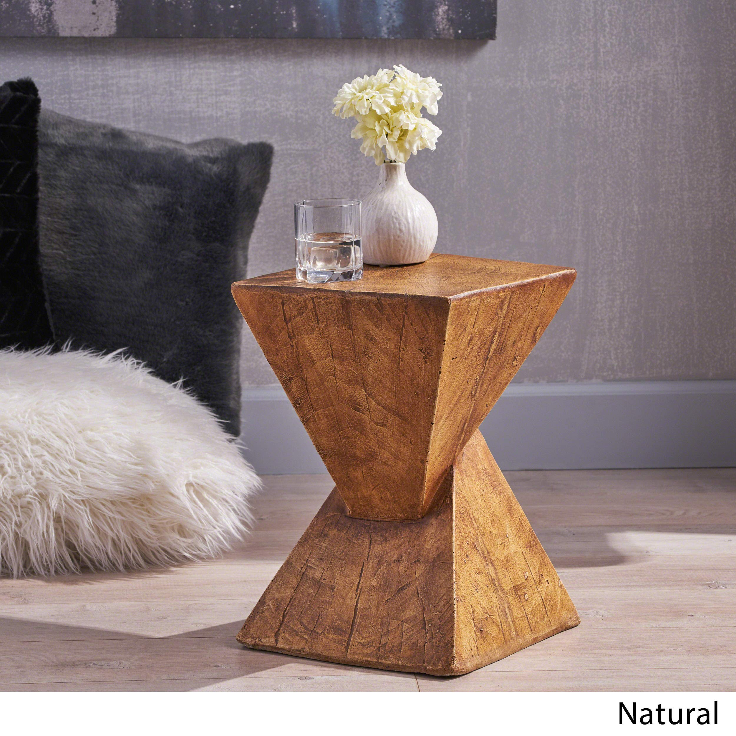 Light-Weight Concrete Accent Table Natural