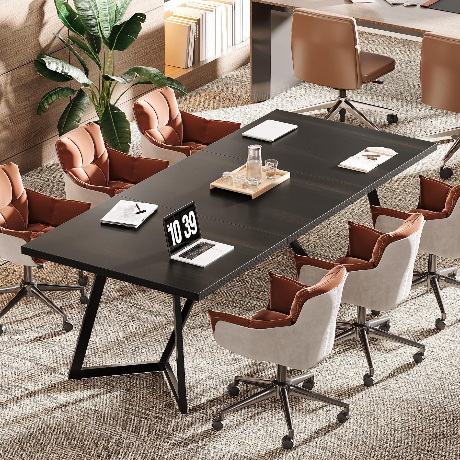 70.86" Conference Table with Metal Frame
