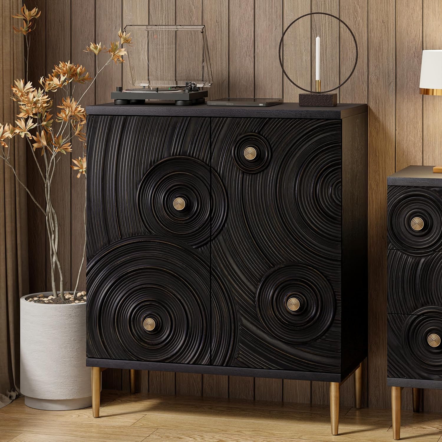 3 Drawer Dresser with Ring Motif