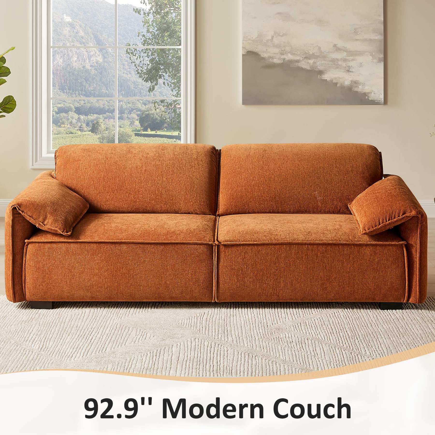 3-Seater Chenille Sofa Couch