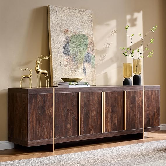 70" Modern TV Stand with Hidden Doors