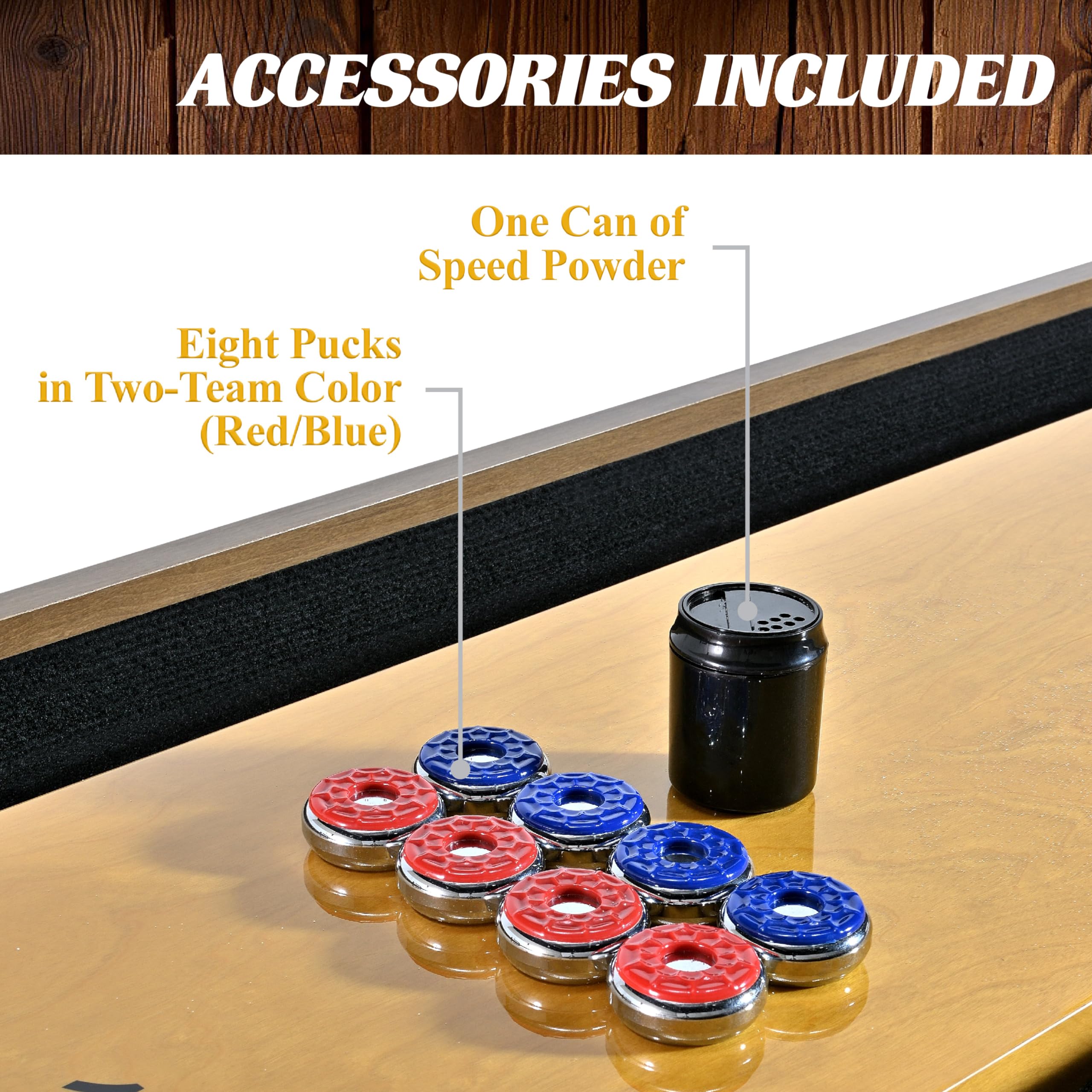 9' Urban Shuffleboard Table with Scratch-Resistant Playfield
