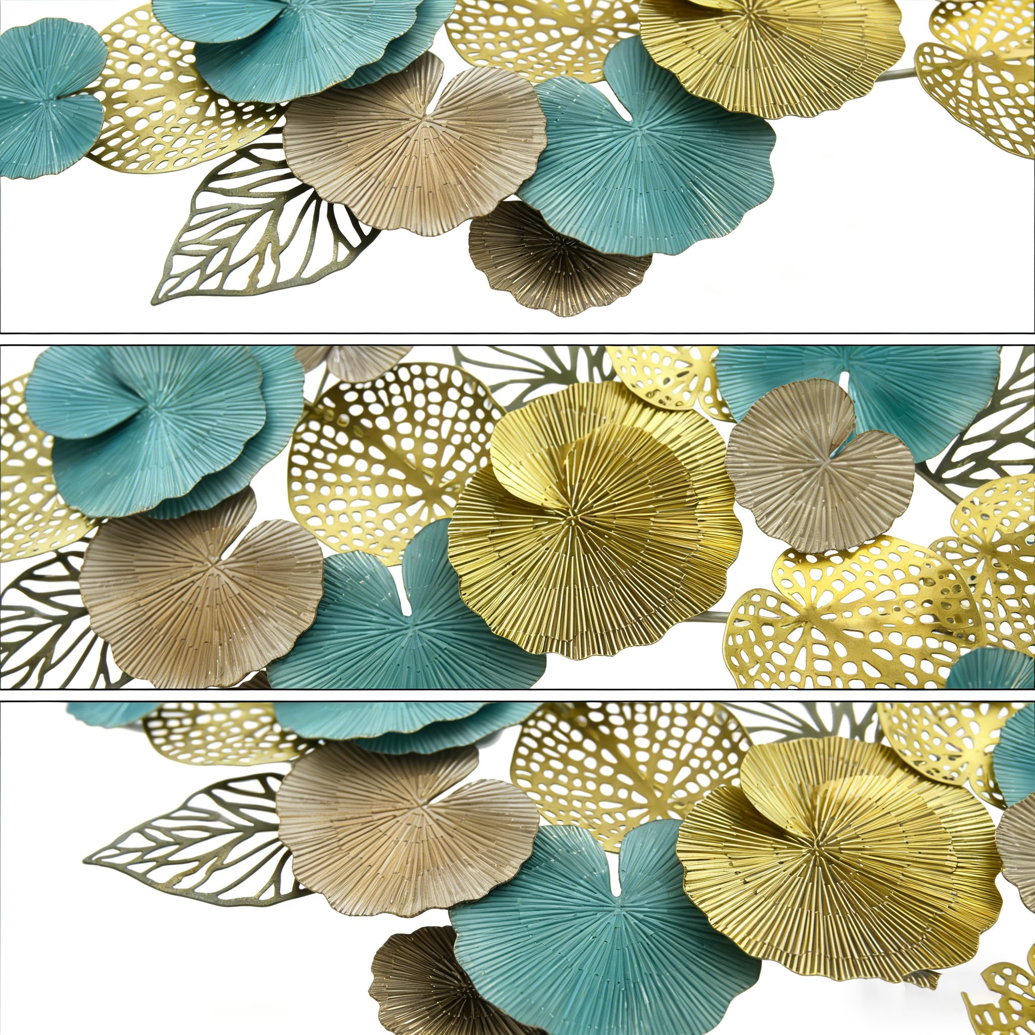 3D Metal Lotus Wall Art