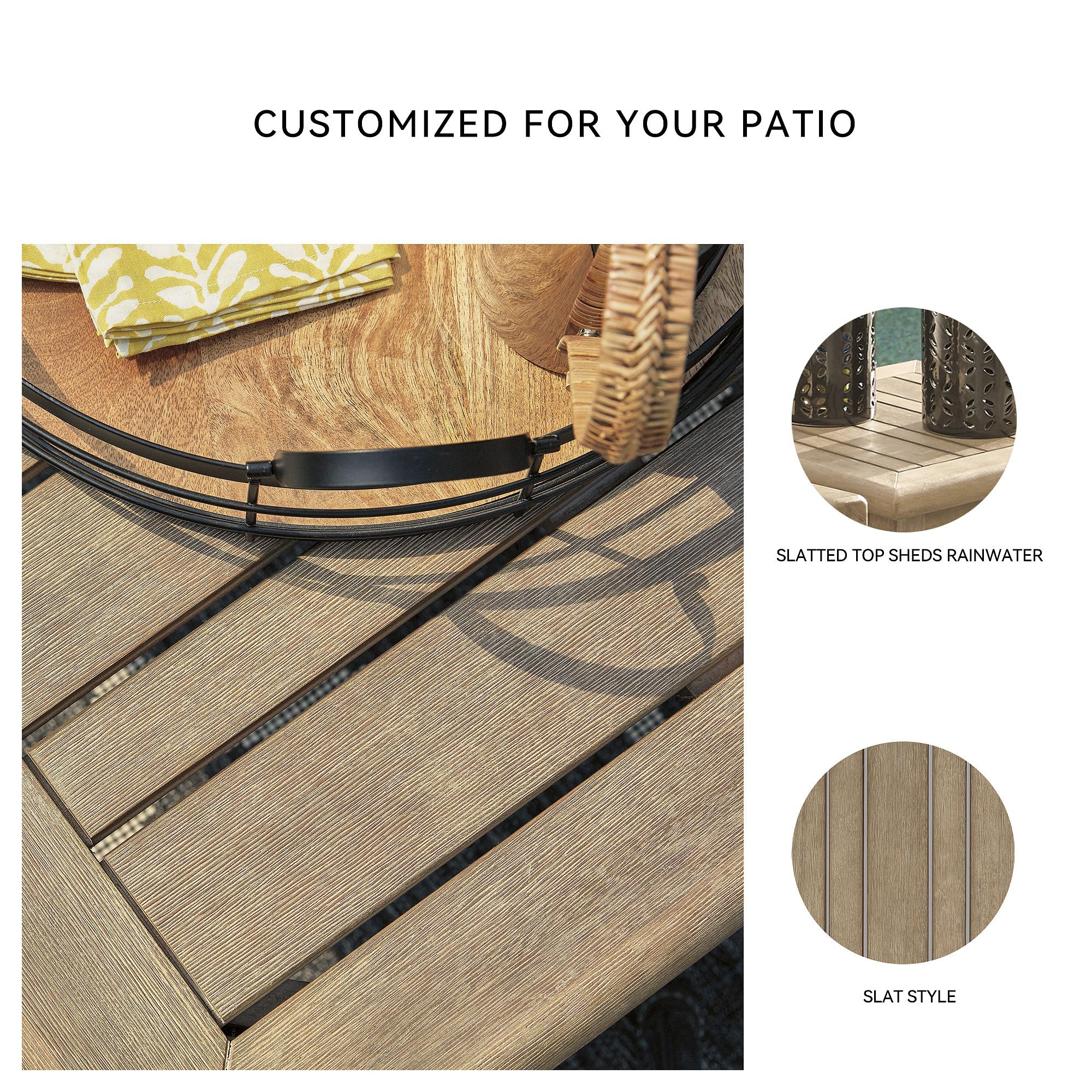 Gerianne Outdoor Square End Table