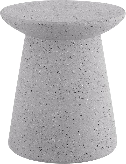 Pink Frosted Minimalist Drum Accent Table 18"