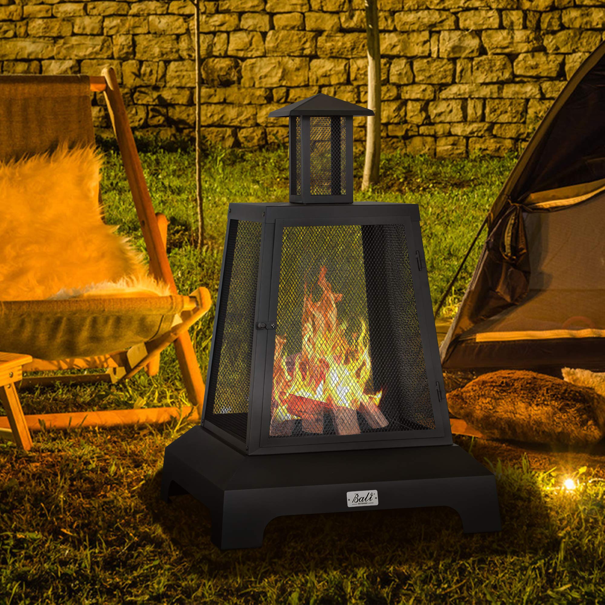 28 Inch Square Wood Burning Fire Pit
