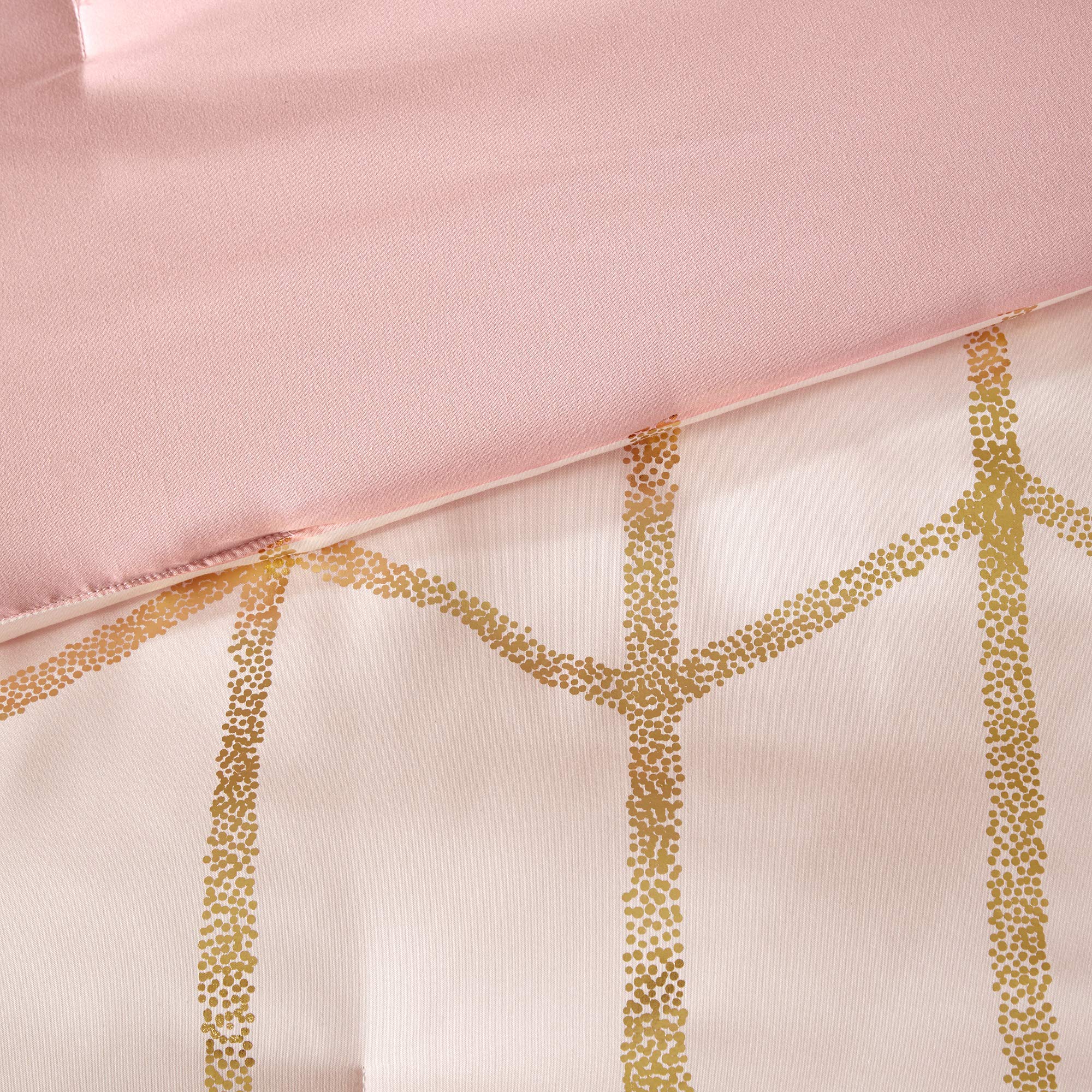 Geometric Metallic Comforter Set Full/Queen