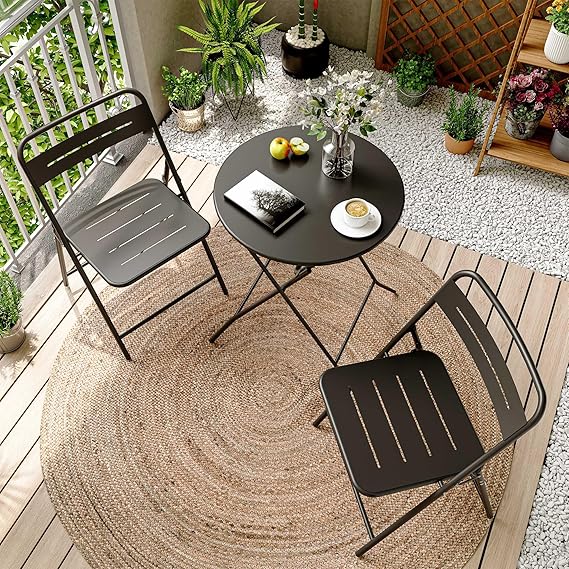 3-Piece Steel Folding Bistro Set