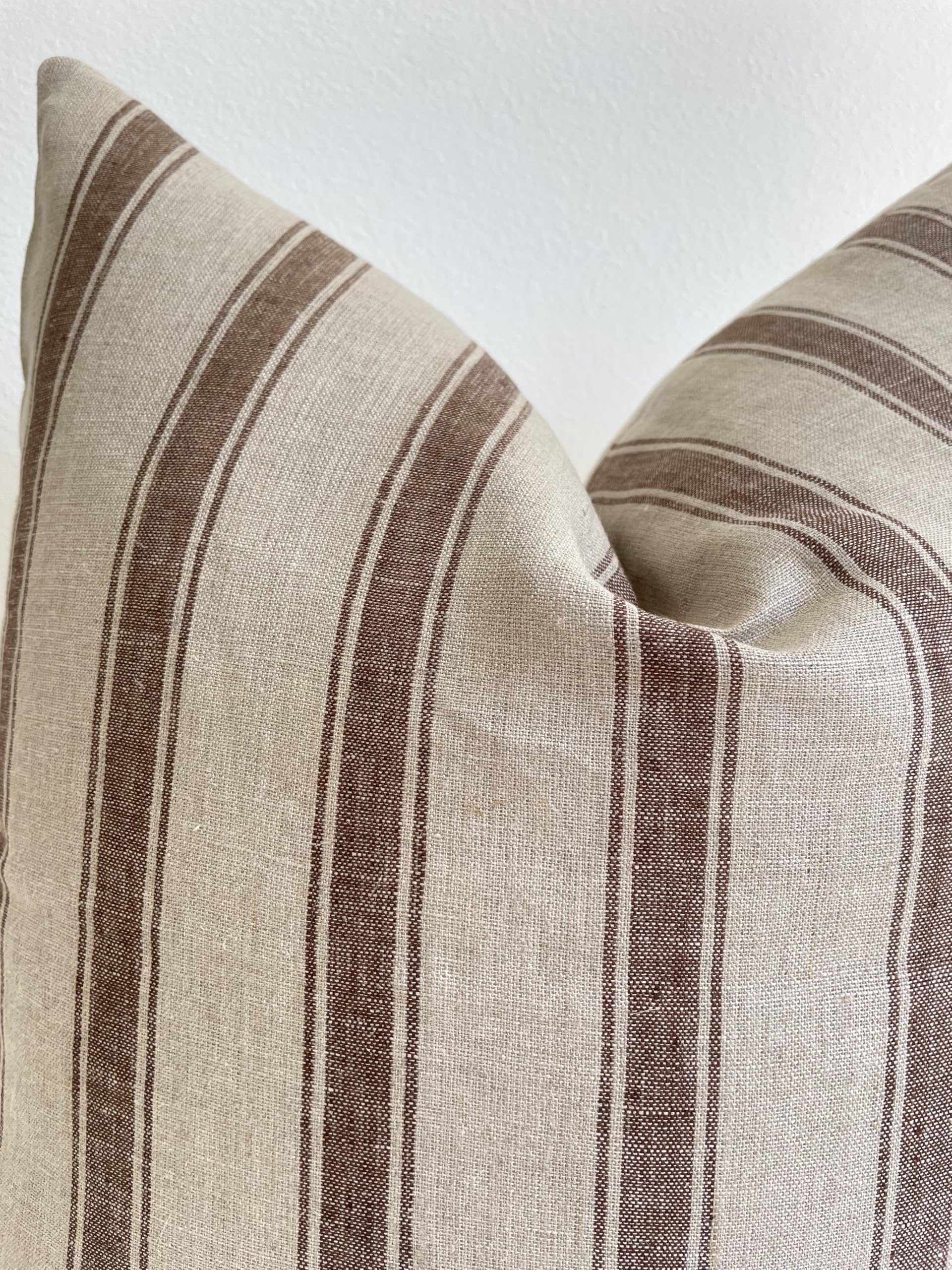 Spencer Striped Linen Pillow Cover 22x22