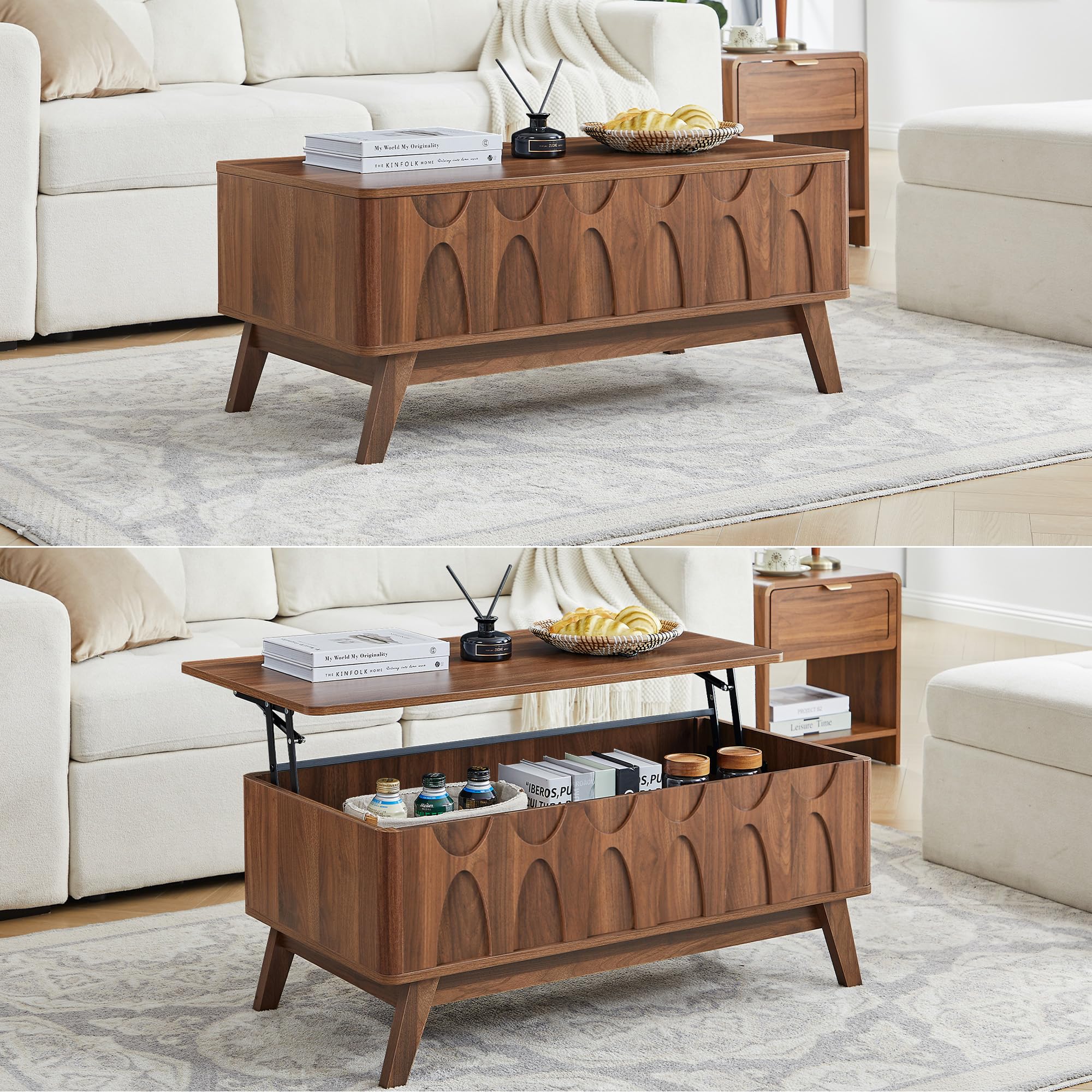 Lift Top Coffee Table with Hidden Storage