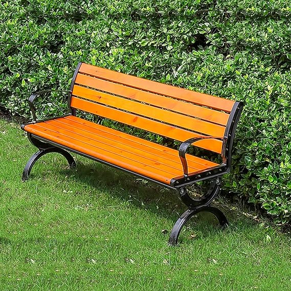 Outdoor Garden Bench with Backrest