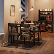 5-Piece Dining Table Set with Upholstered Chairs