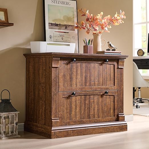 Farmhouse Lateral File Cabinet with 2 Drawers