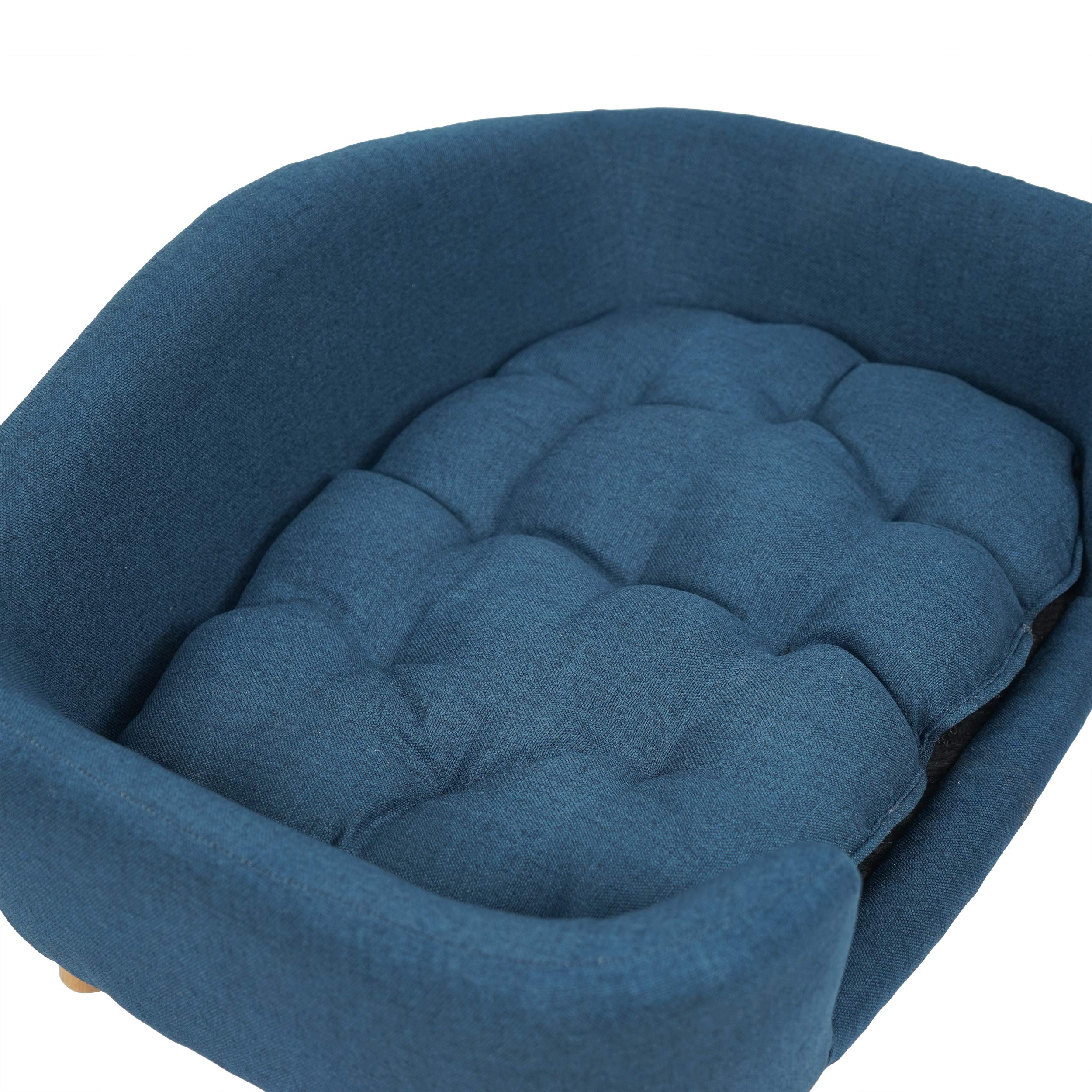 Mid-Century Small Pet Bed Navy Blue
