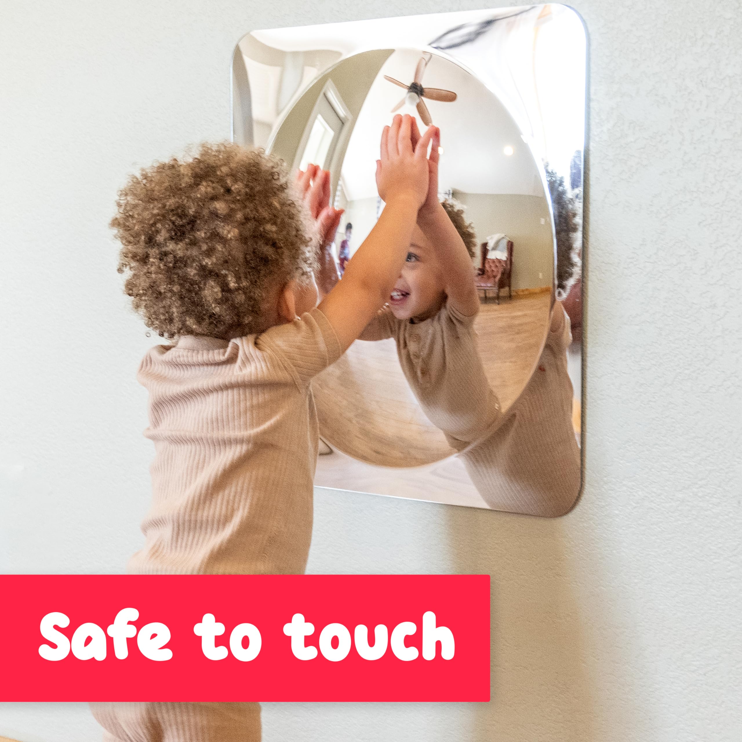 Sensory Wall Toddler Mirror with Convex Bubble