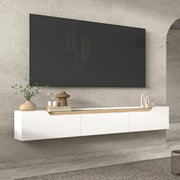 Floating TV Stand for 80 Inch TVs with Cable Management