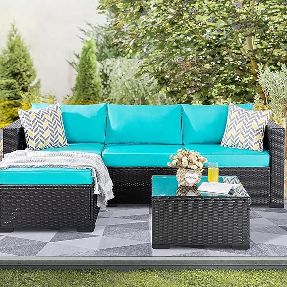3-Piece Outdoor Sectional Patio Furniture Set