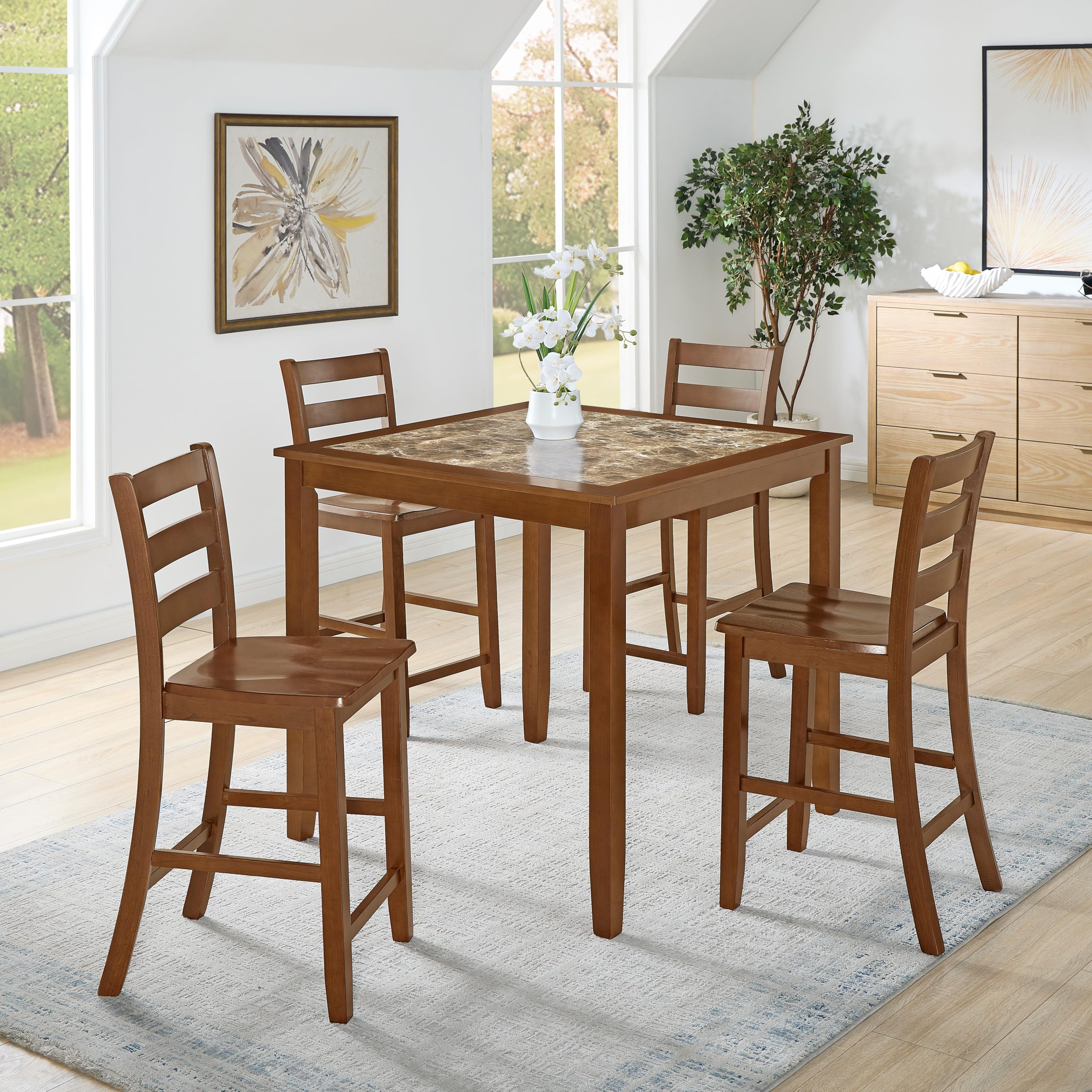 5-Piece Counter Height Dining Set