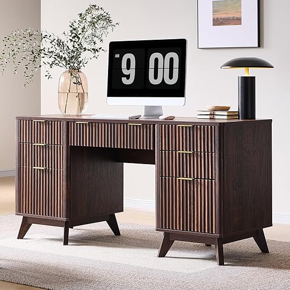60" Executive Desk with Charging Station
